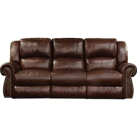 Traditional Power Lay Flat Reclining Sofa with Power Headrest